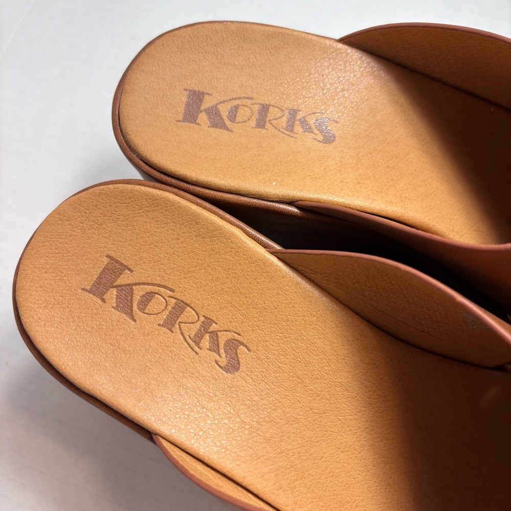 Korks Madera lI Wedge Sandal Brown Platform Open Toe Women’s Size 9 - Picture 5 of 8